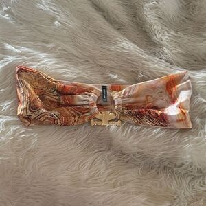 Colorful bandeau bikini top